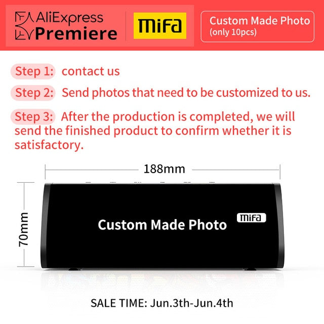 mifa A10+ Portable bluetooth speaker 360° Stereo Sound 20W IPX7 waterproof wireless bluetooth 5.0 speaker 24-Hour Play time