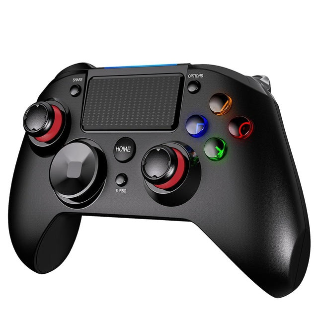 Wireless Gaming Controller for PS4/PC Rechargeable Gamepad with Audio Port/Sixaxis/Dual Vibration/Turbo Linear Trigger Joypad