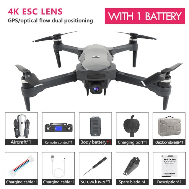 K20 Drone GPS 4K Optical Flow Dual Position WIFI FPV Drone Flight 25 Mins Quadcopter Control Distance 1800m Drone Professional
