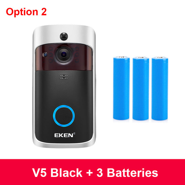 Smart IP Video Intercom WIFI Video Door Phone Door Bell WIFI Doorbell Camera IR Alarm Wireless Security Camera EKEN V5
