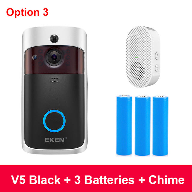Smart IP Video Intercom WIFI Video Door Phone Door Bell WIFI Doorbell Camera IR Alarm Wireless Security Camera EKEN V5