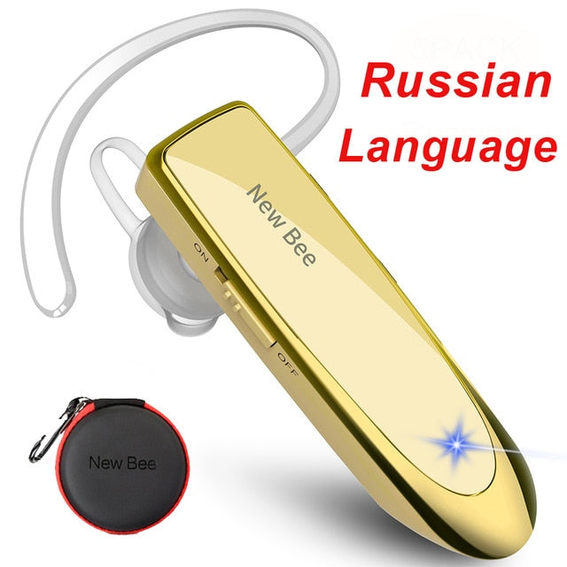 New Bee Original Bluetooth Headset V5.0 Business Earphone Handsfree Headset 24Hrs Talking Driving Headphones with Mic for Phones