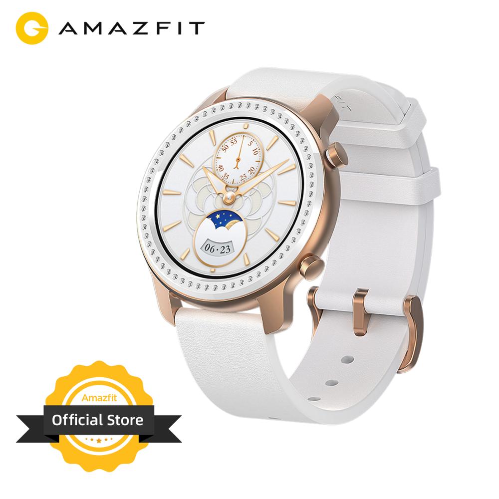 In Stock Glitter Edition New Amazfit GTR 42mm Smart Watch 5ATM women's watch12 Days Battery Music Control For Android IOS phone