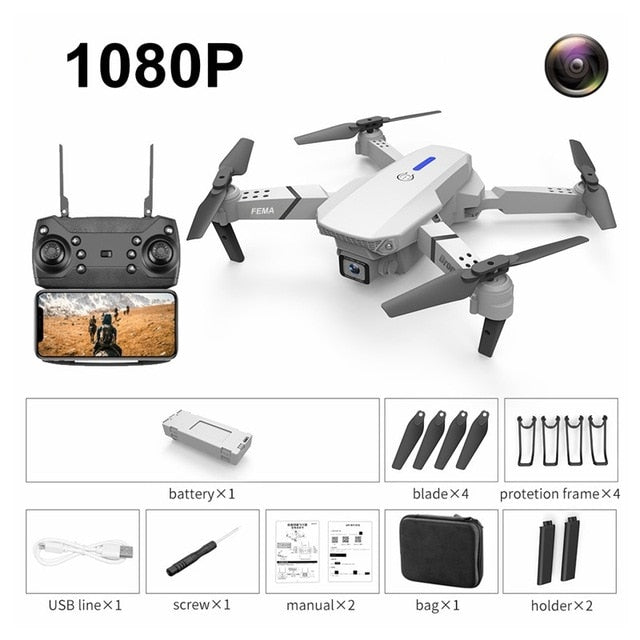 FEMA E525 E525S GPS Drone with 4K / 1080P 5G Wifi FPV HD Wide Angle Camera Foldable Mini Dron RC Quadcopter Follow Me VS E520S