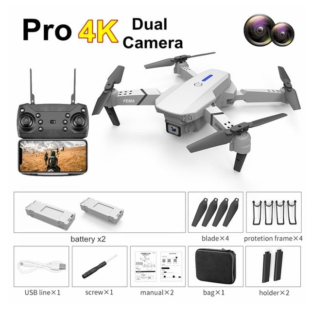 FEMA E525 E525S GPS Drone with 4K / 1080P 5G Wifi FPV HD Wide Angle Camera Foldable Mini Dron RC Quadcopter Follow Me VS E520S