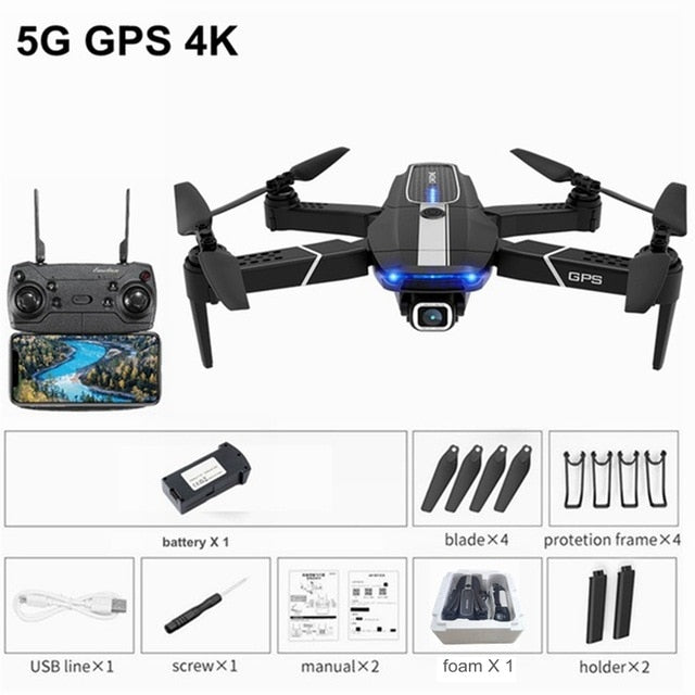 FEMA E525 E525S GPS Drone with 4K / 1080P 5G Wifi FPV HD Wide Angle Camera Foldable Mini Dron RC Quadcopter Follow Me VS E520S