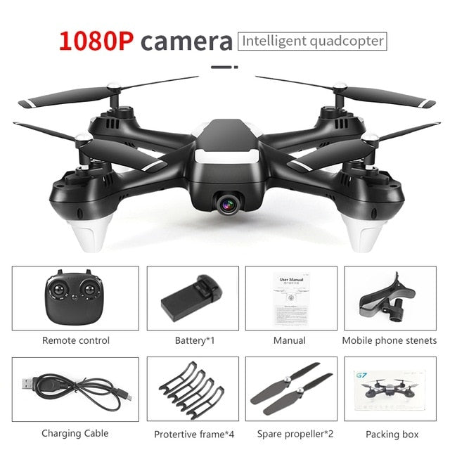 G7 Fpv Drones With Cameras HD 1080P RC Quadcopter Wifi Drone Live Camera Video Dron 20 Minutes Battery Life Altitude Hold Drones