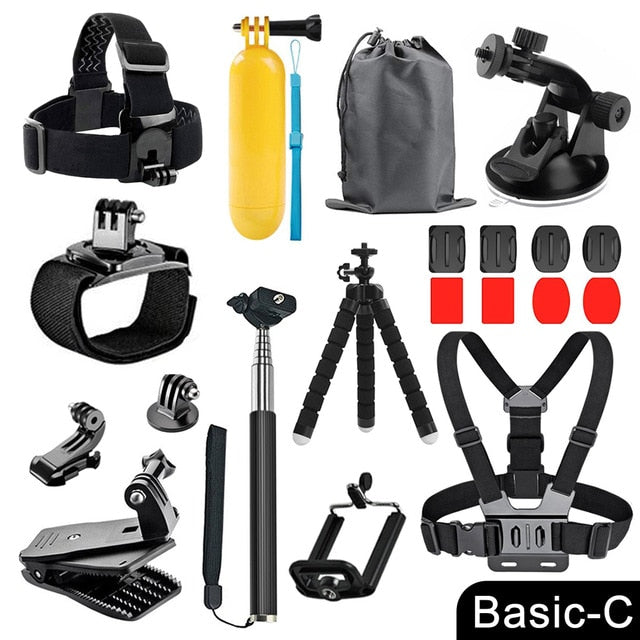 ORBMART for GoPro Accessories Set for Go Pro Hero 9 8 7 6 5 4 Black Mount for Yi 4k Mijia Case for Sjcam Action Camera