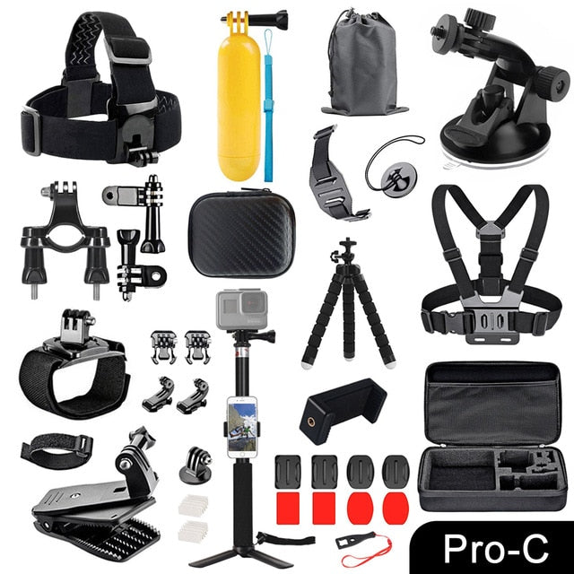 ORBMART for GoPro Accessories Set for Go Pro Hero 9 8 7 6 5 4 Black Mount for Yi 4k Mijia Case for Sjcam Action Camera