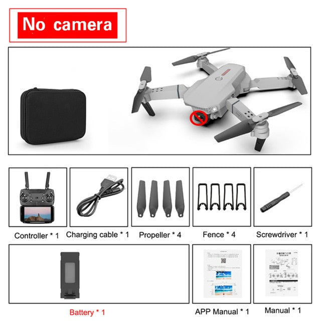 SHAREFUNBAY E88 pro drone 4k HD dual camera visual positioning 1080P WiFi fpv drone height preservation rc quadcopter