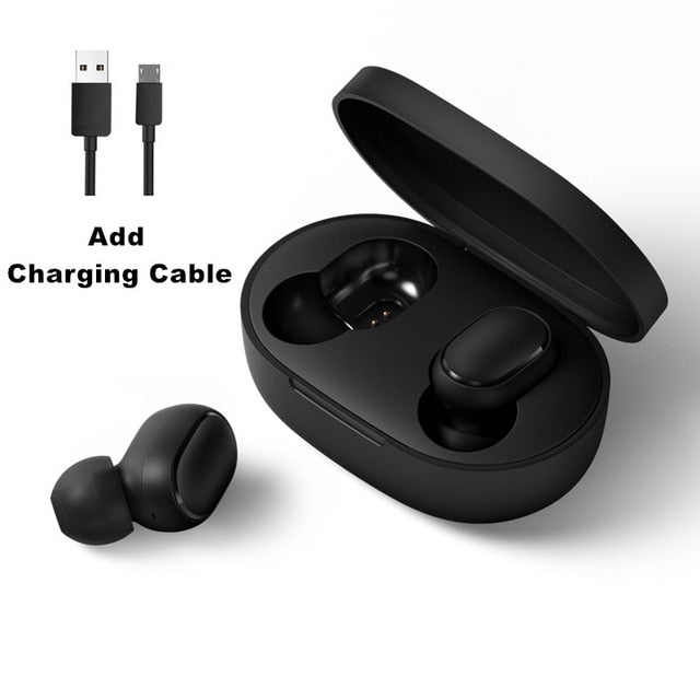 Original Xiaomi Redmi Airdots 2 TWS Earphone True Wireless Bluetooth 5.0 Stereo Bass With Mic Handsfree Earbuds AI Control