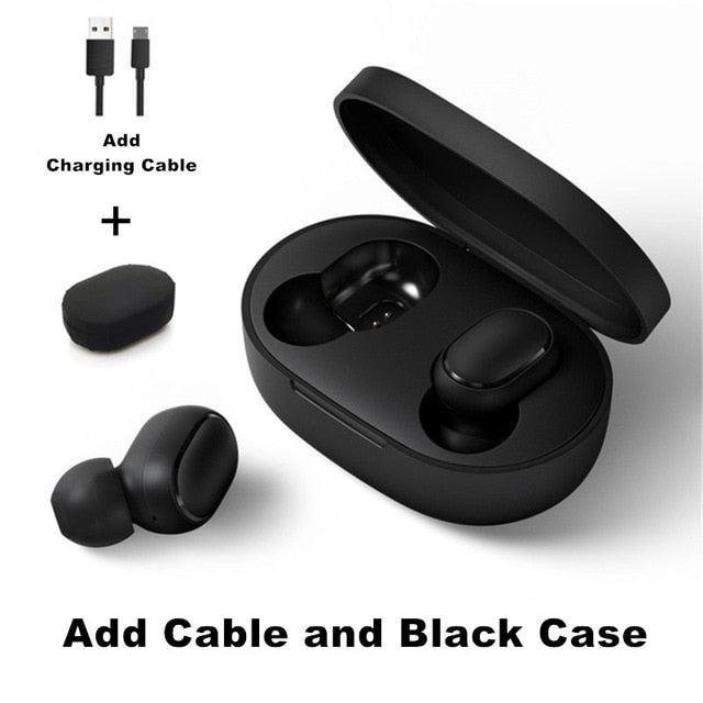 Original Xiaomi Redmi Airdots 2 TWS Earphone True Wireless Bluetooth 5.0 Stereo Bass With Mic Handsfree Earbuds AI Control