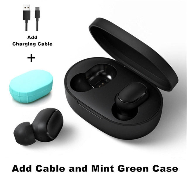 Original Xiaomi Redmi Airdots 2 TWS Earphone True Wireless Bluetooth 5.0 Stereo Bass With Mic Handsfree Earbuds AI Control