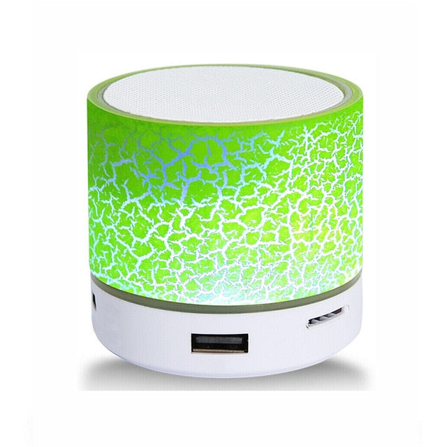 Mini Wireless Portable Bluetooth Speakers Crack LED USB Radio FM MP3 Stereo Sound Speaker For Computer Mobile Phone