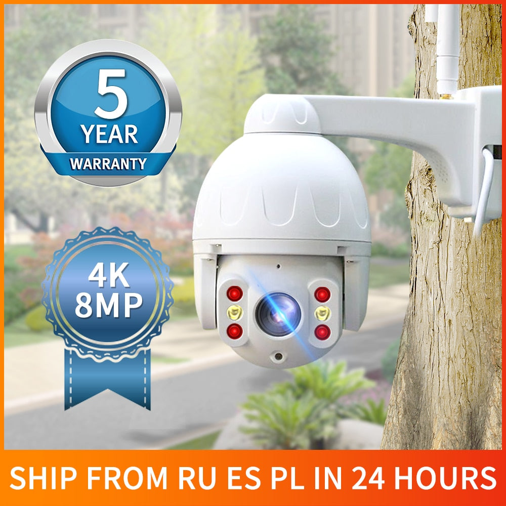 N_eye Outdoor Camera 8MP 4K WiFi Security IP Camera smart waterproof PTZ 360 Panoramic Security Speed Dome camera smart ip