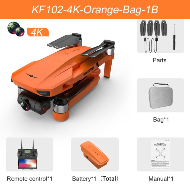 XKJ KF102 GPS Drone 8K HD Camera 2-Axis Gimbal Professional Anti-Shake Aerial Photography Brushless Foldable Quadcopter 1.2km