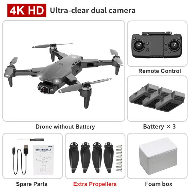 L900PRO GPS Drone 4K Dual HD Camera Professional Aerial Photography Brushless Motor Foldable Quadcopter RC Distance 1200M