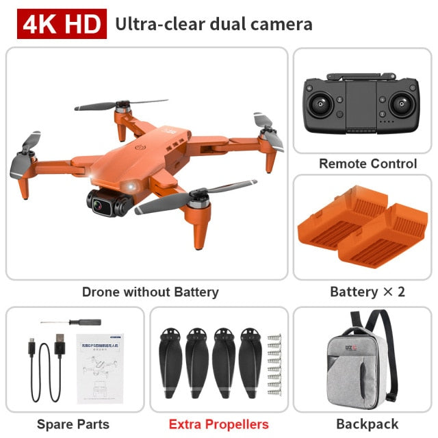 L900PRO GPS Drone 4K Dual HD Camera Professional Aerial Photography Brushless Motor Foldable Quadcopter RC Distance 1200M