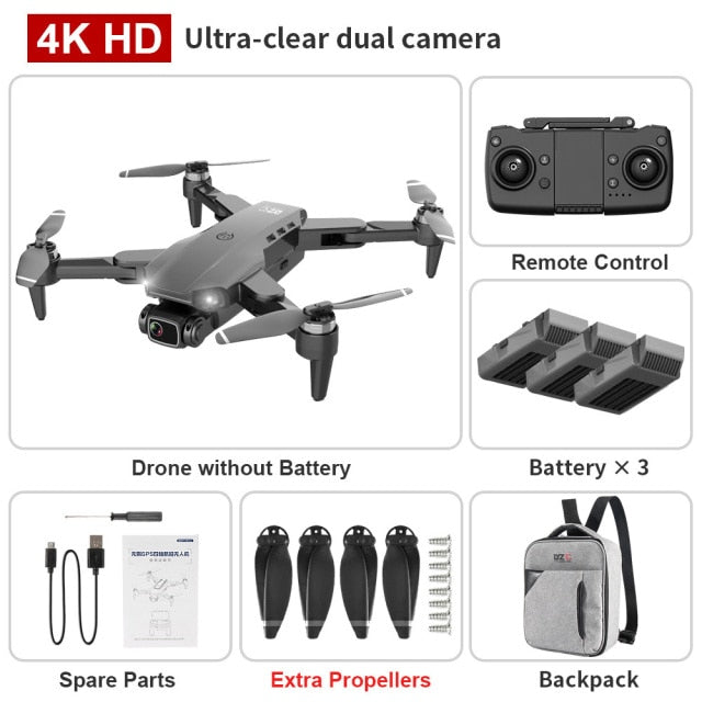 L900PRO GPS Drone 4K Dual HD Camera Professional Aerial Photography Brushless Motor Foldable Quadcopter RC Distance 1200M