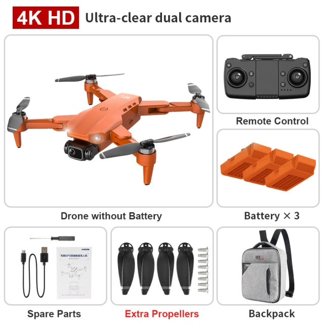 L900PRO GPS Drone 4K Dual HD Camera Professional Aerial Photography Brushless Motor Foldable Quadcopter RC Distance 1200M