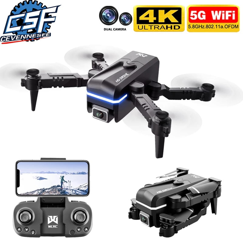 2021 New Kk1 Mini Drone 4k Hd Camera profesional Rc Drones Wifi Fpv Dron Toy Outdoor Rc Quadcopter Fixed height Helicopter Toys