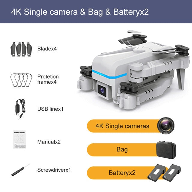 2021 New Kk1 Mini Drone 4k Hd Camera profesional Rc Drones Wifi Fpv Dron Toy Outdoor Rc Quadcopter Fixed height Helicopter Toys
