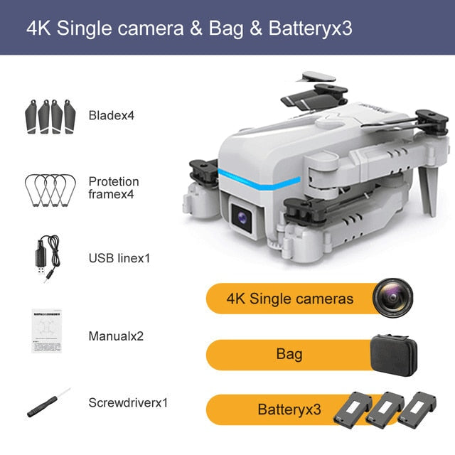 2021 New Kk1 Mini Drone 4k Hd Camera profesional Rc Drones Wifi Fpv Dron Toy Outdoor Rc Quadcopter Fixed height Helicopter Toys