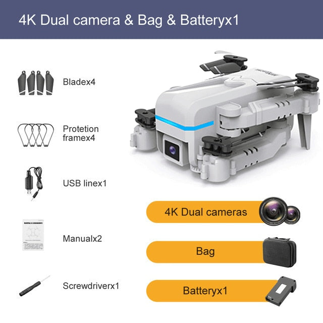 2021 New Kk1 Mini Drone 4k Hd Camera profesional Rc Drones Wifi Fpv Dron Toy Outdoor Rc Quadcopter Fixed height Helicopter Toys