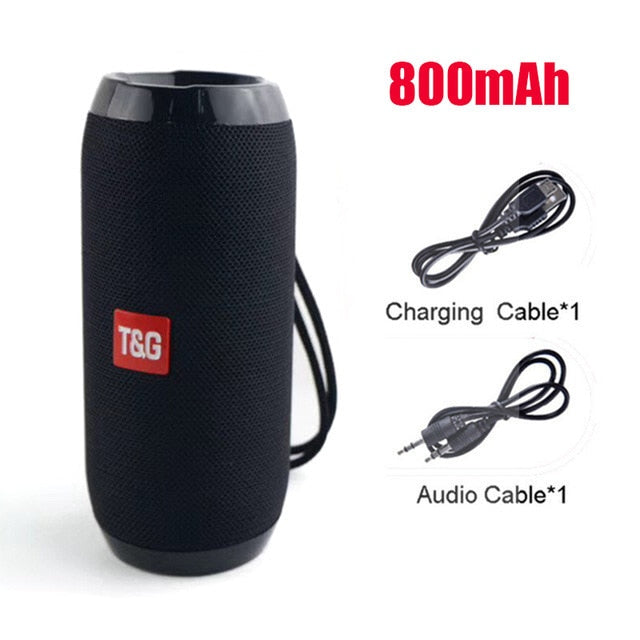 Portable Speaker Wireless Bluetooth-compatible Column Waterproof Outdoor USB AUX TF FM Radio Subwoofer Loudspeaker caixa de som