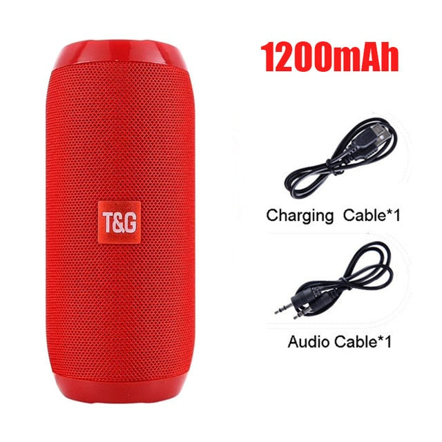 Portable Speaker Wireless Bluetooth-compatible Column Waterproof Outdoor USB AUX TF FM Radio Subwoofer Loudspeaker caixa de som