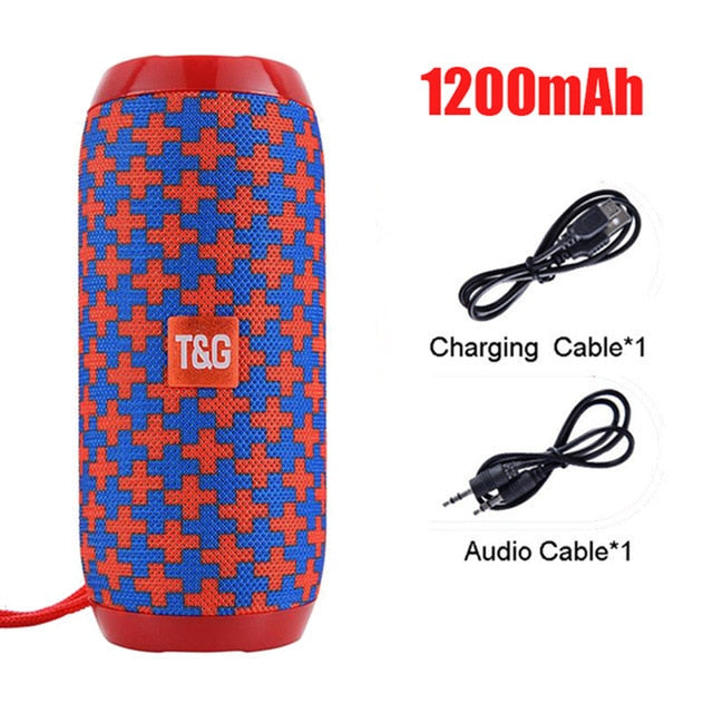 Portable Speaker Wireless Bluetooth-compatible Column Waterproof Outdoor USB AUX TF FM Radio Subwoofer Loudspeaker caixa de som