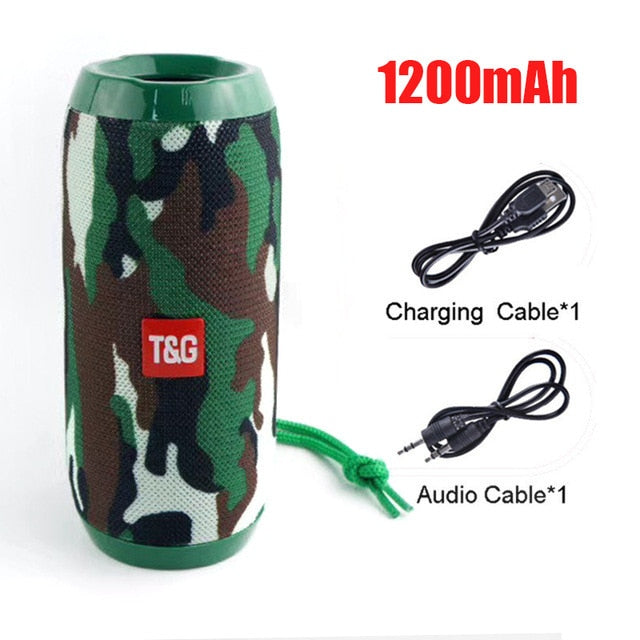 Portable Speaker Wireless Bluetooth-compatible Column Waterproof Outdoor USB AUX TF FM Radio Subwoofer Loudspeaker caixa de som