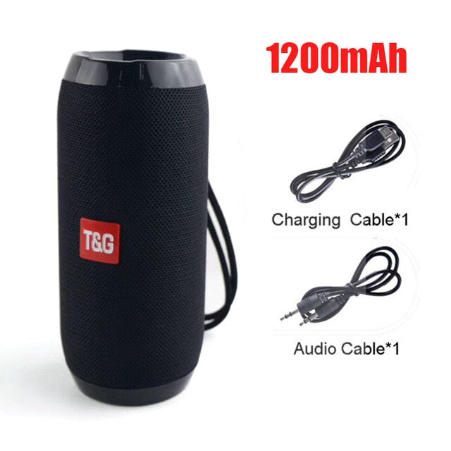 Portable Speaker Wireless Bluetooth-compatible Column Waterproof Outdoor USB AUX TF FM Radio Subwoofer Loudspeaker caixa de som