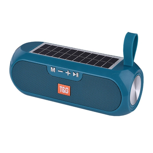 YABA Portable Column Speaker Wireless Bluetooth-compatible Stereo Music Box Solar Power Bank Boombox waterproof USB AUX FM radio