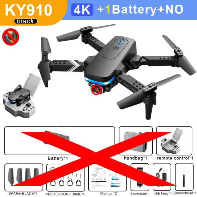 2021 New KY910 Mini Drone 4k Hd Camera profesional Rc Drones Wifi Fpv Toy Outdoor Rc Quadcopter Fixed height Drones Boy For Toys