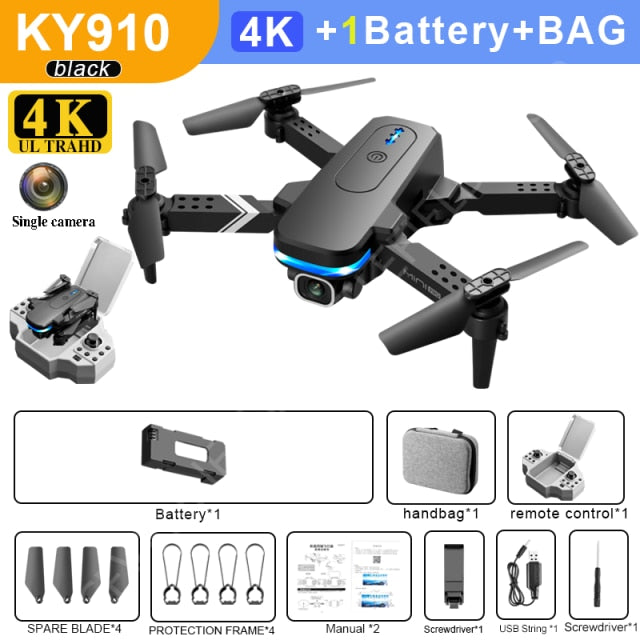 2021 New KY910 Mini Drone 4k Hd Camera profesional Rc Drones Wifi Fpv Toy Outdoor Rc Quadcopter Fixed height Drones Boy For Toys