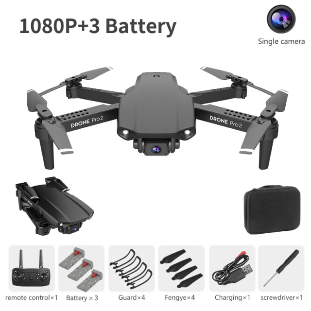 XCZJ E99 Pro2 RC Mini Drone 4K 1080P 720P Dual Camera WIFI FPV Aerial Photography Helicopter Foldable Quadcopter Dron Toys