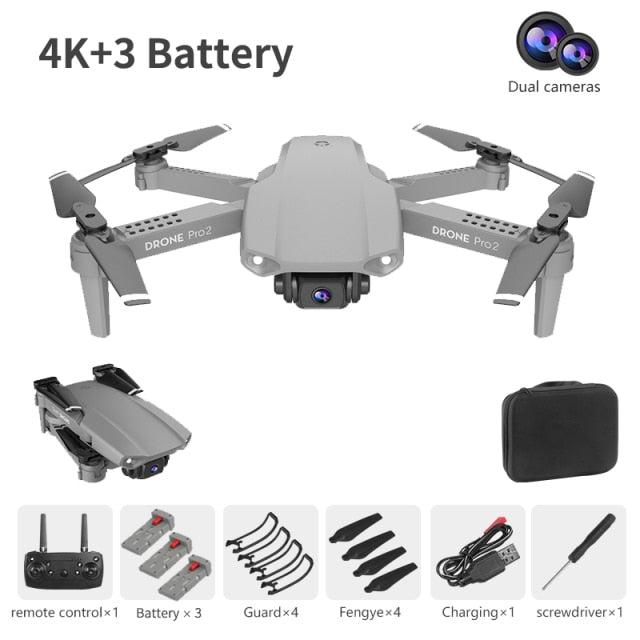 XCZJ E99 Pro2 RC Mini Drone 4K 1080P 720P Dual Camera WIFI FPV Aerial Photography Helicopter Foldable Quadcopter Dron Toys