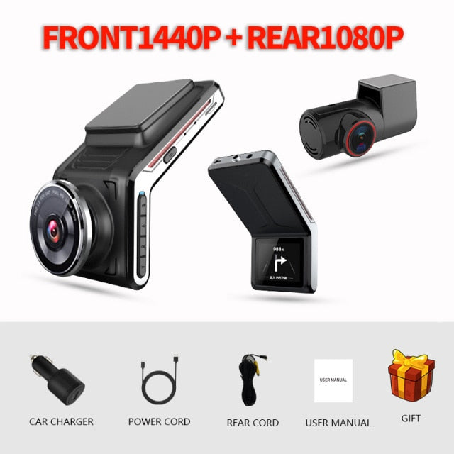 Sameuo U2000 dash cam front and rear 4k 2160P 2 camera CAR dvr wifi dashcam Video Recorder Auto Night Vision 24H Parking Monitor