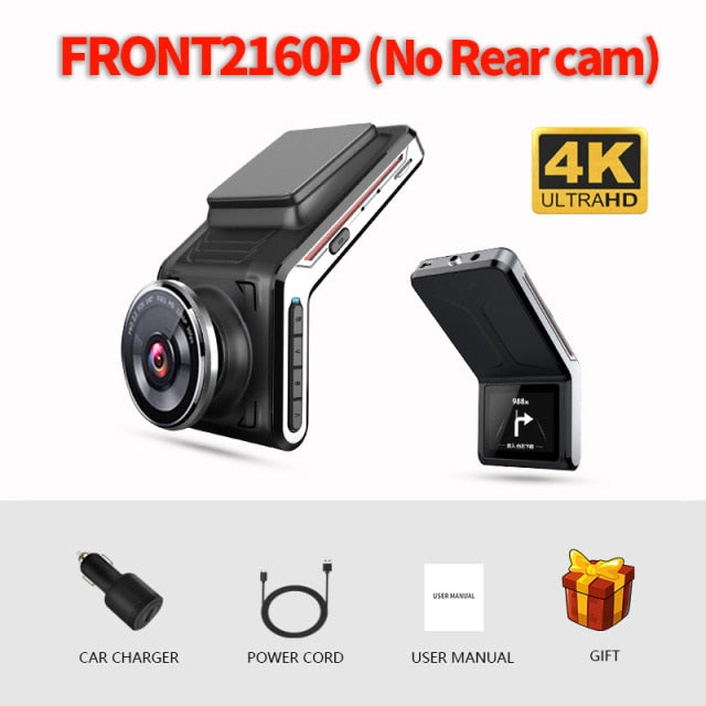 Sameuo U2000 dash cam front and rear 4k 2160P 2 camera CAR dvr wifi dashcam Video Recorder Auto Night Vision 24H Parking Monitor