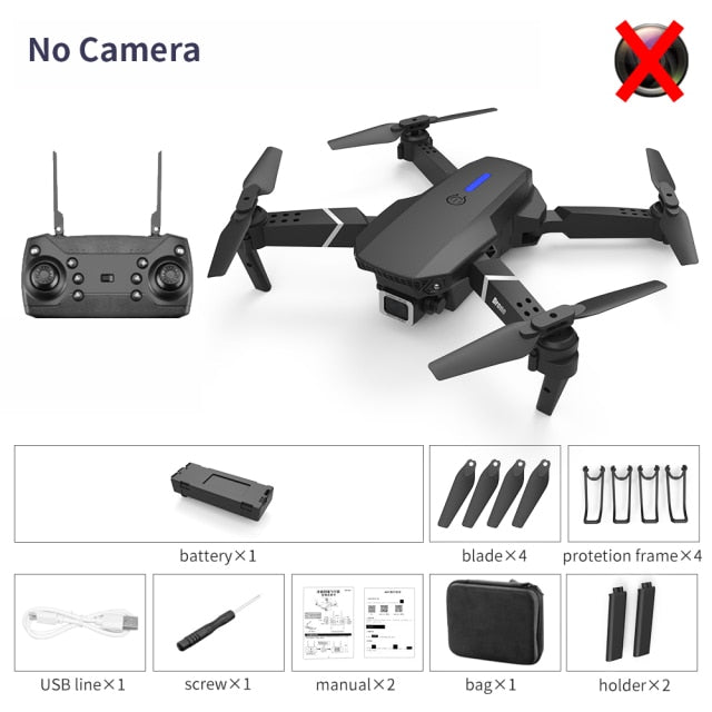 2021 New Quadcopter E88 Pro WIFI FPV Drone With Wide Angle HD 4K 1080P Camera Height Hold RC Foldable Quadcopter Dron Gift Toy