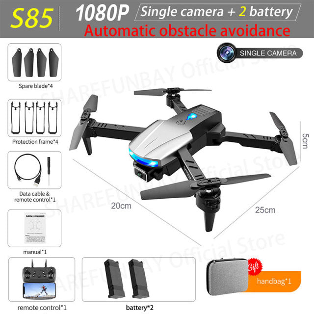 New S85 Pro Rc Mini Drone 4k Profesional HD Dual Camera Fpv Drones With infrared obstacle avoidance Rc Helicopter Quadcopter Toy