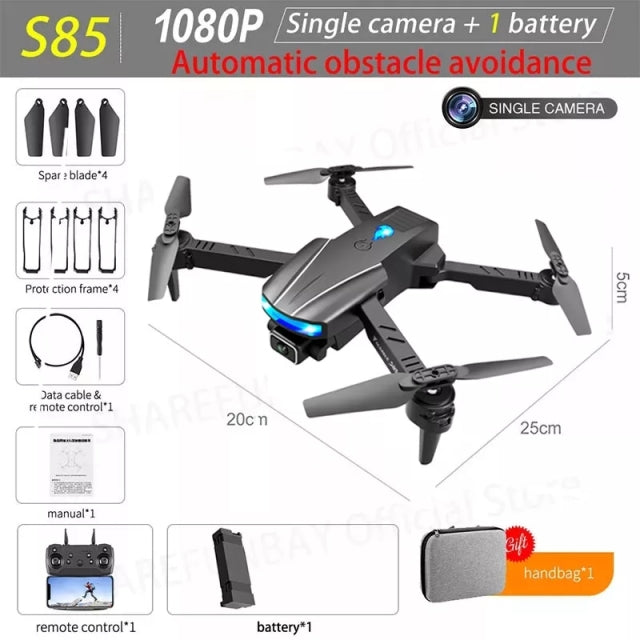 New S85 Pro Rc Mini Drone 4k Profesional HD Dual Camera Fpv Drones With infrared obstacle avoidance Rc Helicopter Quadcopter Toy