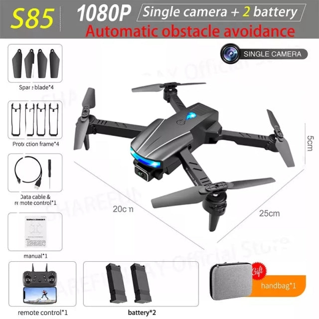 New S85 Pro Rc Mini Drone 4k Profesional HD Dual Camera Fpv Drones With infrared obstacle avoidance Rc Helicopter Quadcopter Toy
