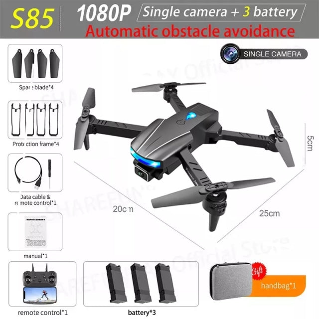 New S85 Pro Rc Mini Drone 4k Profesional HD Dual Camera Fpv Drones With infrared obstacle avoidance Rc Helicopter Quadcopter Toy