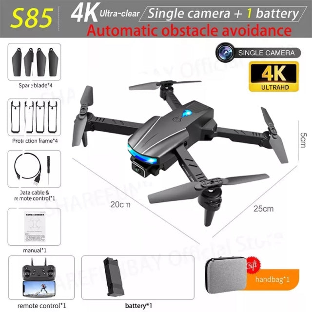 New S85 Pro Rc Mini Drone 4k Profesional HD Dual Camera Fpv Drones With infrared obstacle avoidance Rc Helicopter Quadcopter Toy