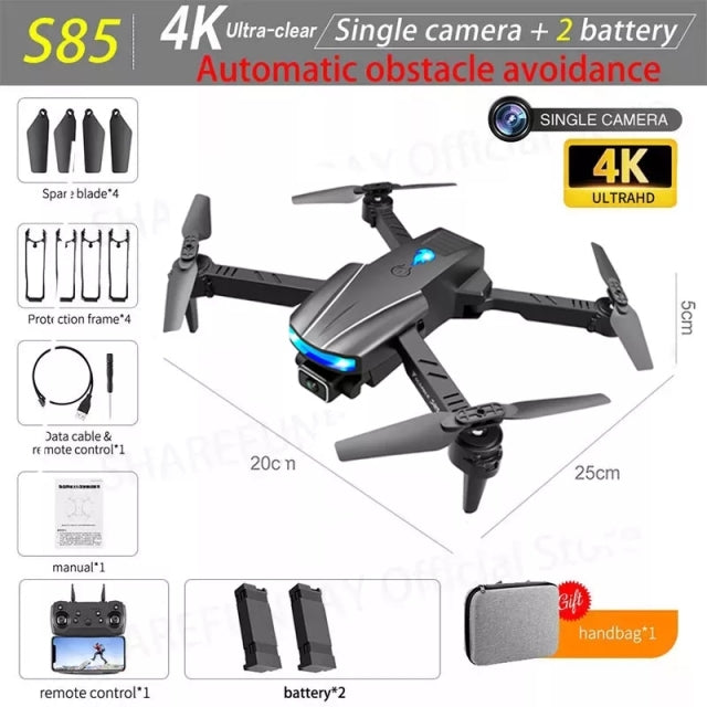 New S85 Pro Rc Mini Drone 4k Profesional HD Dual Camera Fpv Drones With infrared obstacle avoidance Rc Helicopter Quadcopter Toy