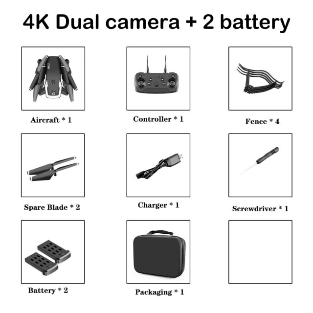 2021 NEW Drone 4k profession HD Wide Angle Camera 1080P WiFi Fpv Drone Dual Camera Height Keep Drones Camera Helicopter Toys