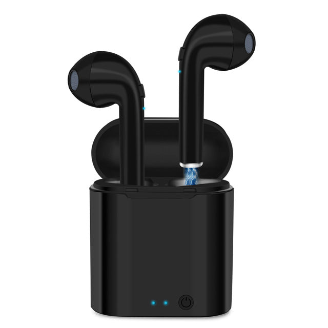 I7s TWS Bluetooth Earphone wireless Earbuds For All Smart Phone Sport Headphones Stereo Headphones Charging compartment headset