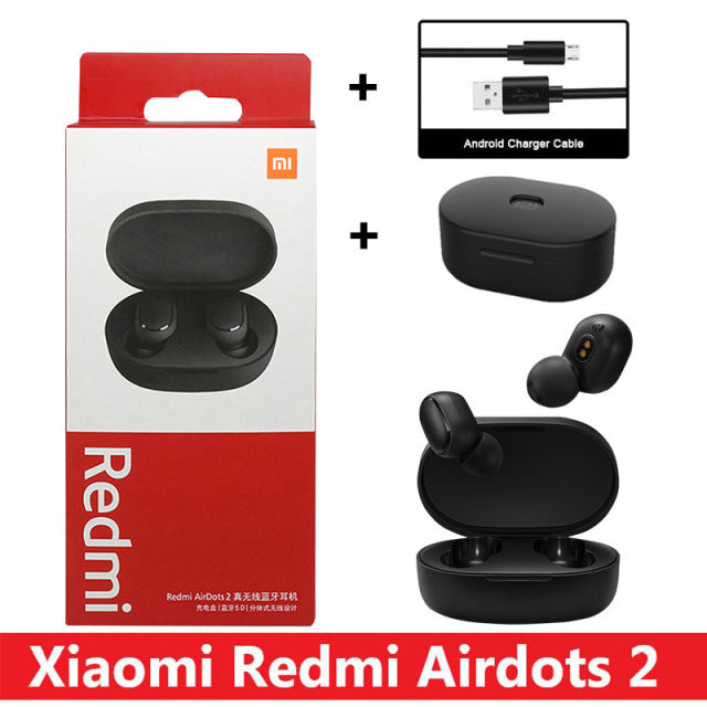 New Original Xiaomi Redmi AirDots 2 Wireless Earphone Bluetooth 5.0 Headset Mi Ture Wireless Headphones Earbuds In-Ear Earphones